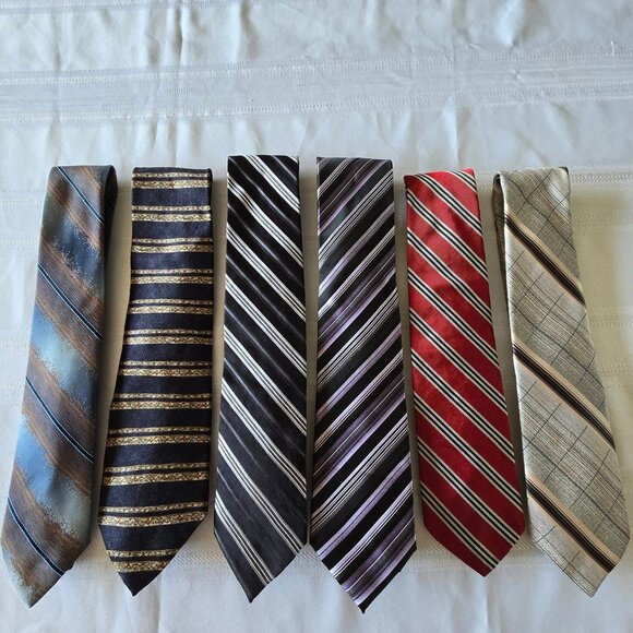 Variety Lot of 6 Different Men's Neck Ties - Picture 12 of 12